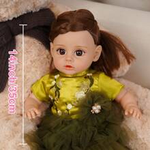 VACOS 14" Reborn Baby Doll With Fashion Clothes Soft Skin Cotton Body Lifelike Realistic Baby DIY Toys For Bebe Birthday