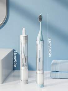 Portable Toothbrush And Toothpaste In One, Interdental Brush, Foldable Travel, All-In-One Mini Combination, Portable Office, Carry-On, Suitable For Travel, Outdoor, Business Trip, Vacation, Student Living On Campus, Rental House, Free Cleaning Brush - Multicolor - View 12