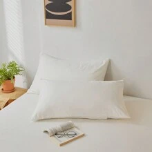 2 件标准/大号枕套套装 - 轻质、超柔软且易于护理的毛绒超细纤维枕套 - 可机洗优质枕头保护套 - 防污、防过敏信封封口枕套（19.2 英寸 X 29.1 英寸，白色、黑色、灰色 - 不含枕芯） - 多色 - 查看 3