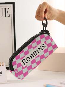 1 pieza Estuche de lápices personalizado, bolsa de almacenamiento personalizada, puedes personalizar tu diseño único (foto, nombre, ilustración), bolsa de cosméticos con cremallera ligera, caja de lápices, estuche de lápices clásico, adecuado para la escuela/estudiantes/vuelta al colegio