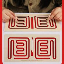 1set Left & Right Brain Development Toys, Pen Drawing Trajectory Training Wooden Educational Toys, Developmental Toys, Holiday Gift - Multicolor - View 7