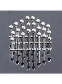 8 pièces Ensemble de bijoux de piercing de nez, cartilage, lèvre, 16G, anneau de labret, 6 mm / 8 mm / 10 mm / 12 mm