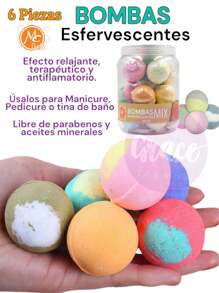 Spa Nails Bombas de Baño Esfervescente para tina, Ideal para manicure, pedicure MCnails - Multicolor - Ver 5