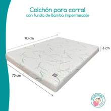 Colchón de Cuna de Bebé 70x100 | Funda de Bambú Impermeable y Transpirable | Hecho en México | 18 Certificaciones Internacionales Colchones Dorm® - Verde Oliva - Ver 3