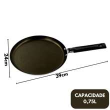 Kit 2 Non-Stick Pancake Pan Aluminum Frying Pan 22/24cm - 黑色 - 查看 8