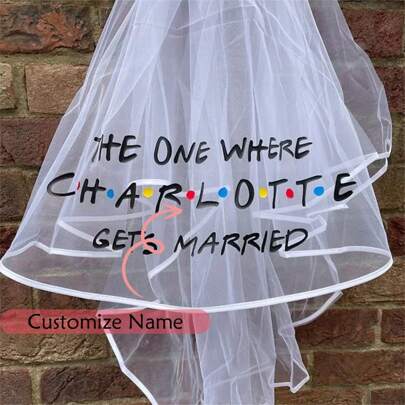 Personalized Custom Name The One Where Gets Married White Short Veil With Comb Friends Inspired Wedding Bridal Shower Bachelorette Hen Party Decoration Bride To Be Future Mrs Gift, Christmas Breathable Stylish, Adorable, High-Quality Custom, Personalized, Unique Ideal Gifts For Her Boyfriend, Girlfriend, Dad, Mom, Family, Friends, Son, Daughter, School Students, Kids For Anniversaries, For Birthdays School, Office, Home,Multi-Functional,Durable,Ornamental,Reusable,Exquisite,Stylish,High-Quality,Colorful,Modern,Custom,Personalized,Unique,Ideal Gifts For Him,Ideal Gifts For Her,Boyfriend,Dad,Girlfriend,Mom,Family,Friends,Tea Room,Home,Garden,Office,For Anniversaries,For Valentine's Day,For Mother's Day,For Birthdays,For Father's Day,For Graduation,For Weddings,For Housewarming,Gala Night,Customized Wedding Crafts,Home Refresh