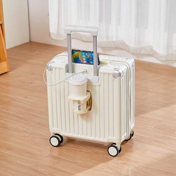Equipaje rígido de 18 pulgadas, esquinas resistentes a golpes, maleta rígida ligera, candado con contraseña, estuche de viaje resistente para escuela, crucero, dormitorio, universidad, viaje