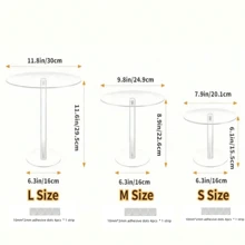 1/3/6 pièces Support à gâteau en acrylique, présentoir rond transparent pour cupcakes pour table de dessert, support surélevé pour gâteaux, desserts, cupcakes, bonbons pour mariage, événement, anniversaire, support pour cupcakes, desserts, gâteaux, pizza, cuisine, cadeau de Noël