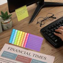 8 Colors Neon Sticky Notes, 3x3 Inches, Vibrant Self-Adhesive Memo Pads, Easy To Post, Suitable For Home, Office And Notebook,School Supplies,Back To School - Multicolor - View 8