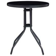 3 Piece Bistro Set Aluminum And Textilene Black