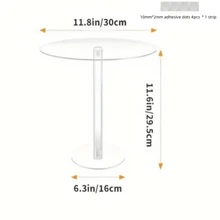 1/3/6 pièces Support à gâteau en acrylique, présentoir rond transparent pour cupcakes pour table de dessert, support surélevé pour gâteaux, desserts, cupcakes, bonbons pour mariage, événement, anniversaire, support pour cupcakes, desserts, gâteaux, pizza, cuisine, cadeau de Noël