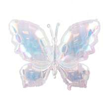 2 piezas de globos con forma de mariposa/concha/corazón de foil de colores, decoración para fiesta con tema de mariposas, boda, despedida de soltera, cumpleaños, Navidad - Vistoso - Ver 7