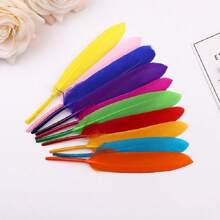 50 Buah Bulu Angsa 10-15cm Aneka Warna, Bulu Lurus Kecil untuk Dekorasi Perhiasan Pesta Pernikahan, Kerajinan Tangan DIY Berwarna-warni - MultiWarna - View 5