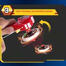 1pc Children's Alloy Spinning Multiple Gameplay Gyro Toys Magic Combination Pull Rope Cool Light Gyro Festivals Birthday Gifts  Kids(The Decorative Design Of The Gyro Is Random) - Multicolor - View 8