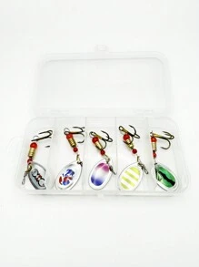 Spinner Bait Set - High-Performance Fishing Lures With Sharp Treble Hooks - Realistic Artificial Baits For Freshwater & Seawater Adventures - Versatile Fishing Accessory Kit - Multicolor - View 4