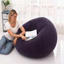 1pc Inflatable Folding Outdoor Casual Leisure Office Slouchy Sofa, Single Seat, Bean Bag Chair