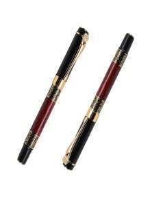 1pc Retro Style Business Signature Fountain Pen With Black And Red Colors To Choose From  Business Gift Fountain Pen Suitable For Office Signature Learning And Writing - Multicolor - View 9