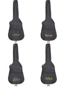 1pc Customized 31-41inch Guitar Bag Acoustic Guitar Case Personalized Custom Name In 4 Fonts Pattern Guitar Storage Bag Shoulder Bag Guitar Backpack Adjustable Shoulder Strap Guitar Case Double Straps Acoustic Guitar Gig Bag Gig Backpack Guitar Accessories, Portable, Multifunction, Large Capacity, Versatile, Practical, All-Purpose, Colorful, Vintage, Cute, Adorable, Contracted, Kawaii, Funny, Basics, Custom, Personalized, Unique, Customized, Girlfriend, Boyfriend, Family, Friends, For Outdoors/Outings/Travel/Hiking/Stadium/Sports/Climbing, For Business/Commute/Work/Office, Beach Bag, School Supplies, Back To School, School Gift, For Office, For School, For Classroom, For Teacher Gifts, For University, For Colleague, For Dorm Rooms, For Teacher, For Boys And Girls, For Teenagers, Junior High School Students, Middle School Students, High School Senior High School Students, College Students, University Students, Freshman, Sophomore, Underclassmen