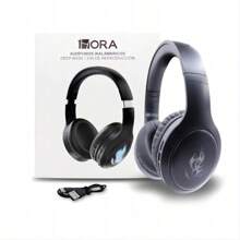 Audífonos Inalámbricos De Diadema Deep Bass Luz LED Bluetooth 5.1 1Hora - Negro - Ver 1