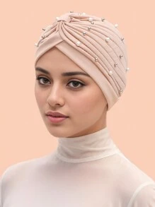 1pc Fashionable Studded Air Layer Watermelon Shaped African Dashiki Hair Wrap Head Turban Hat, Suitable For Daily Use, Parties & Gatherings Hair Sleep Cap - Multicolor - View 6