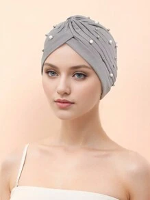 1pc Fashionable Studded Air Layer Watermelon Shaped African Dashiki Hair Wrap Head Turban Hat, Suitable For Daily Use, Parties & Gatherings Hair Sleep Cap - Multicolor - View 11