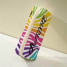 1pc Customized Pencil Case, Customized Storage Pouch, You Can Customize Your Unique Design (Photo, Name, Illustration), Lightweight Zipper Makeup Bag, Pencil Box, Classic Style Pencil Case, Suitable For School/Students/Back To School Season - Multicolor - View 3