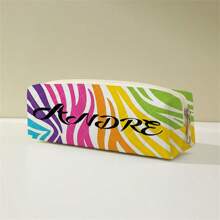 1pc Customized Pencil Case, Customized Storage Pouch, You Can Customize Your Unique Design (Photo, Name, Illustration), Lightweight Zipper Makeup Bag, Pencil Box, Classic Style Pencil Case, Suitable For School/Students/Back To School Season - Multicolor - View 2