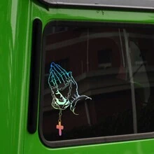1 pieza Calcomanía pegatina decorativa de manos en oración para el exterior del automóvil - Unitalla - Ver 8