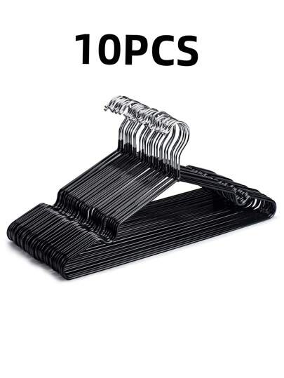 10 قطع غير منزلق بلاستيك طلاء شماعات معطف الى بالغ , منزل سكن تعليق رف تجفيف