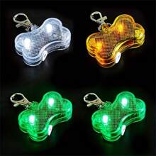 1 mặt dây chuyền hình xương chó có đèn LED, vật dụng chống thất lạc cho thú cưng - Nhiều màu - Xem 3