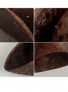 1Pc Mũ trang trí cướp biển trình diễn sân khấu phong cách cao bồi Mũ cướp biển Halloween bằng da Pu Mũ hình tam giác, Thích hợp cho trang phục Halloween, Cosplay, Đạo cụ biểu diễn, Đạo cụ chụp ảnh, Giáng sinh - nhiều màu - Xem 7