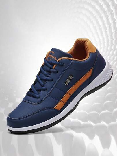 أحذية رياضية للرجال، للطلاب في المرحلة المتوسطة للاستخدام الخارجي، أحذية جري للرجال، للمراهقين والشباب، أحذية رياضية، سطح جلدي مقاوم للماء، أحذية رياضية كاجوال، نعل ناعم، مانع للانزلاق، أحذية عمل