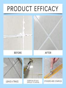 Tile Grout Isolation Wax - Easily Clean And Isolate Dirt In Floor And Wall Tile Gaps - Blue - View 3