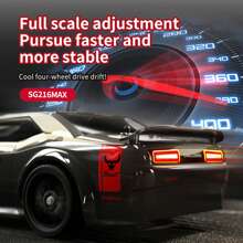 Remote Control All Terrain Car, Full Scale Off-Road RC Car, 70KM/H High Speed Sport Utility Vehicle, With 2 Batteries, Four Wheel Drive Drift, Full Proportional Adjustment, Six Lighting Modes, Brushless Motor, Racing Vehicle Toys Gift - Black - View 5