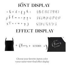 Personalized Apron, Embroidered Apron, Name Apron, Customized Name Apron, Personalized Apron, Chef Apron, Mom Apron, Baking Apron, Baking Gift, Chef Gift, Personalized Bar Apron, Canvas Work Apron With Pockets, Customized Gift For Men, Embroidered Kitchen Apron, BBQ Apron, Bartender Apron, Personalized Apron, Personalized Apron, Customized Apron, Personalized Custom Apron, Women's Personalized Apron - Multicolor - View 8