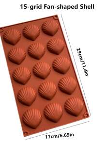 1入組矽膠海貝蛋糕模，螺螄餅乾模具，扇貝矽膠烘焙模具 - 彩色 - 查看 8