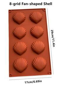 1入組矽膠海貝蛋糕模，螺螄餅乾模具，扇貝矽膠烘焙模具 - 彩色 - 查看 7