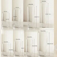 1 pieza Jarrón de flores antiderrames de acrílico, jarrón grande de tubo recto transparente adecuado para flores frescas, plantas, hidropónicos, decoración del hogar, jarrón de flores, centro de mesa, decoración de mesa