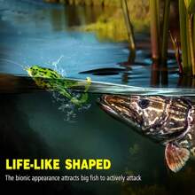 A Floating Bionic Frog Bait, Imitation Frog Spinning Plastic Fishing Baitfishing Tackle