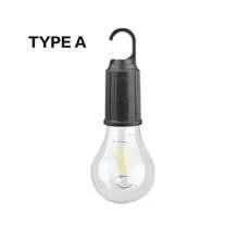 迷你露营灯钨丝 USB 可充电 3 种模式 LED 灯泡 适用于家庭户外防水应急灯露营用品 - 黑色 - 查看 12