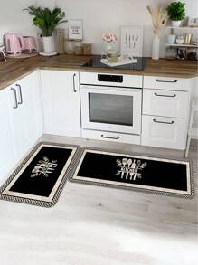 [Grande taille] 1 pièce Tapis de cuisine - Tapis de cuisine anti-fatigue pour l'automne et l'hiver, confortable pour se tenir debout - Imperméable, facile à nettoyer, antidérapant, ensemble de tapis de cuisine épais, convient pour la maison, le bureau, l'évier, la buanderie