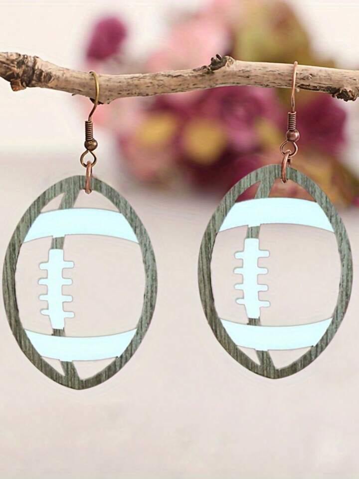 Football shaped earrings store