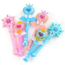 Varita mágica brillante de princesa con sonido y luz - perfecta para jugar en Navidad, Halloween y Acción de Gracias (pilas no incluidas) Decoración de Halloween El Día de los Muerto - Multicolor - Ver 10