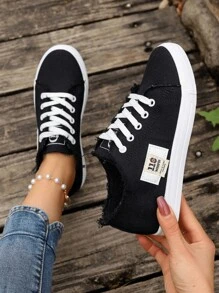 Women Casual Shoes - 黑與白 - 查看 9