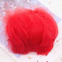 100根6-12厘米彩色鹅毛，中等大小天鹅毛，适用于家居、婚礼、派对装饰、刺绣、手工艺品等。