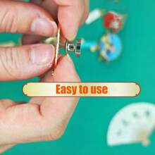 5 件/10 件磁性别针背面，用于将别针转换为磁铁，带磁铁的金属别针背面，锁定别针固定器锁定扣，适用于 DIY 工艺品胸针翻领针 - 白色 - 查看 3