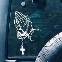 1 pieza Calcomanía pegatina decorativa de manos en oración para el exterior del automóvil - Unitalla - Ver 10