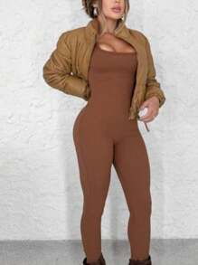 Women's Jumpsuit Regata Canoe Neck Moda Gringa - 鏽棕色 - 查看 1