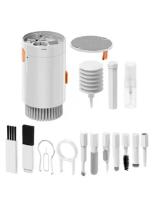 Kit De Limpieza 20 En 1 Multiusos Brochas Teclados Celulares Audífonos Lentes - Blanco - Ver 3