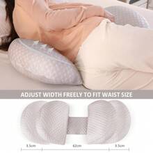 Adjustable Maternity Pillow For Sleeping – Cooling Pregnancy Body Pillow, Removable & Machine Washable, Full Support For Back, Legs & Belly – Comfort For Pregnant Women